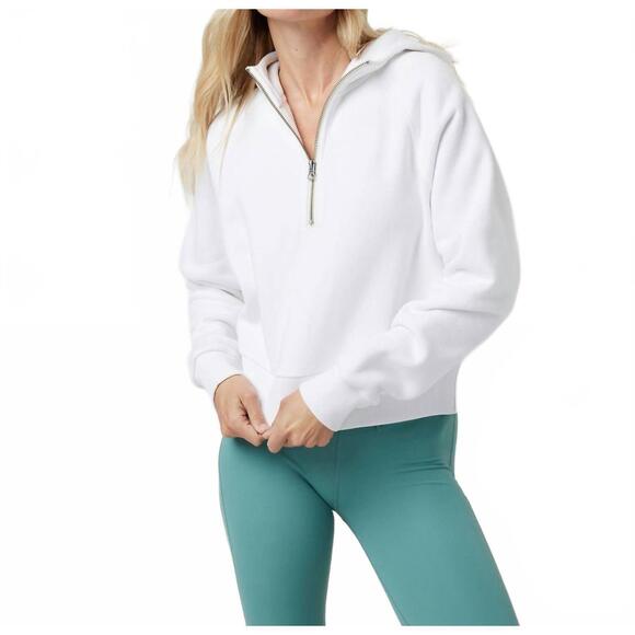 VUORI Tops - NEW VUORI restore relaxed half zip hoodie in white